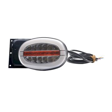 Predné LED kombinované svetlo, 12V, s dynamickým smerovým svetlom a káblom 200 cm WAŚ