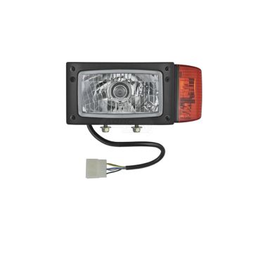 Phare avant type H4 avec câble et connecteur AMP - gauche WESEM