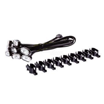 Sada 9 univerzálnych pracovných lámp HORPOL na osvetlenie pracovného priestoru strojov HORPOL