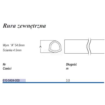Tuyau triangulaire externe D54