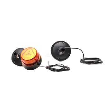 Výstražné LED svetlo (1 režim, žltý kryt, uchytenie na tŕň, štandardný kábel 3 m, bez konektora), 12V–24V WAŚ