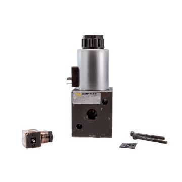 3-cestný elektromagnetický ovládací elektromagnetický ventil 3/2 W-E12DVS3/2-80L G1/2" 12V 80L Waryński