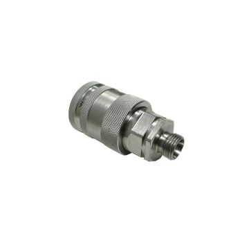 Hydraulic quick connector, socket M16x1.5, external thread EURO PUSH-PULL
