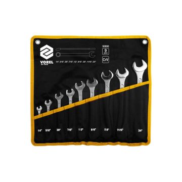 Kombinované kľúče palcové 1/4"-3/4" 9 kusov