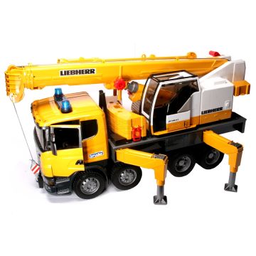 Nákladné auto Scania so žeriavom Liebherr Bruder 03571