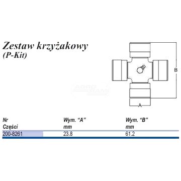 Kříž typu U 23,8x61,2 200-8261, 4120C0012,73327452 WEASLER