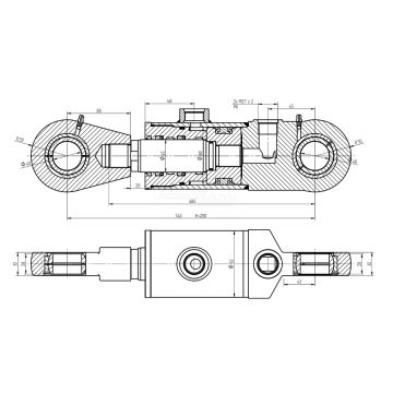 Hydraulikzylinder abstützen CJ2F16.80/45/200-00 Skrawmet