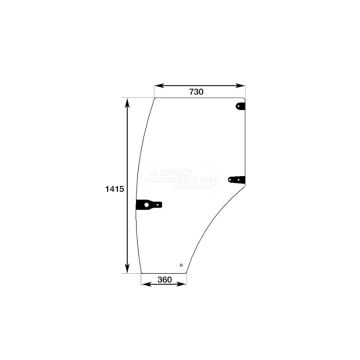 Sklo pravých dveří 4039-31