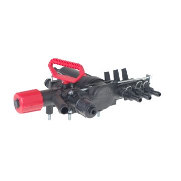 3-section valve with filter