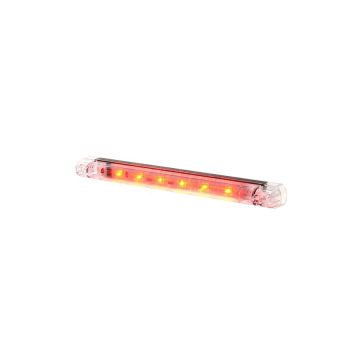 LED brzdové svetlo, jednofunkčné, 12V–24V, s káblom 39 cm a čírym krytom WAŚ