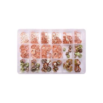 Podložky a vypúšťacie zátky YATO mix veľkostí 534 ks