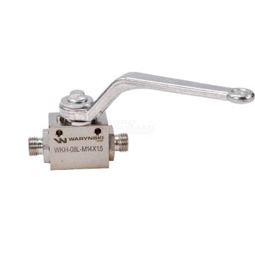 2-Wege-Hydraulik-Kugelhahn 2/2 M14x1,5 08L mit Befestigungslöchern 500 bar WKH-08L-M14X1,5 Waryński