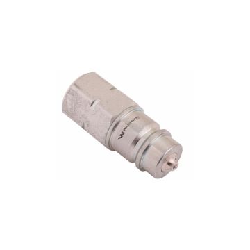Hydraulic quick connector plug with pressure eliminator M22x1.5 EURO internal thread