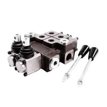 2-section hydraulic distributor, max flow 40l, with a latch