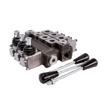 3-sekční hydraulický rozvaděč, max. průtok 40L, 1-plunžrová sekce W-ROZ40L/3X1N WARYŃSKI Waryński