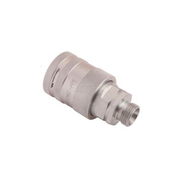 Hydraulische Schnellanschlussdose mit Druckeliminator M18x1,5 Außengewinde EURO 9100818G  ISO 7241-A WARYŃSKI Waryński