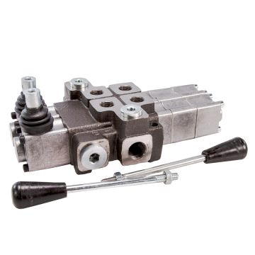 2-section hydraulic distributor, max flow 40L, 2-floating sections