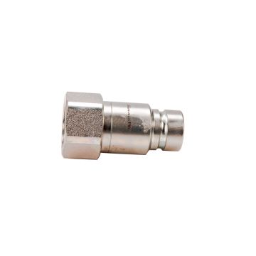 Dry break hydraulic quick connector (size 1/2) plug G3/4"BSP internal thread ISO16028