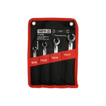 Polootvorené ploché očkové kľúče YATO 8-17 mm 4 ks