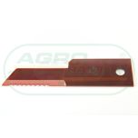 Toothed forage harvester knife 198 x 50 x 3 mm - O 13 mm