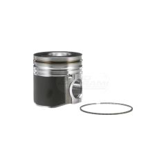Piston set with rings