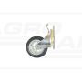 Rubberized metal swivel wheel with brake 100x20 KMG