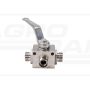 3-way hydraulic ball valve 3/2 M22x1.5 15L with mounting holes 500 bar