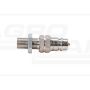 Hydraulic quick connector, long plug with pressure eliminator M20x1.5 external thread EURO (ISO 7241-A)