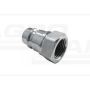 Hydraulic quick connector plug internal thread