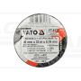 Black electrical insulating tape YATO 50MMx33Mx0,19 mm
