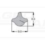 Glasdichtkeil, 70/4111-4, Höhe 10,40