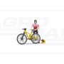 Figúrka cyklistky s cestným bicyklom Bruder 63111