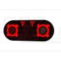Left rear combined lamp with reflective triangle left - 6 functions HORPOL