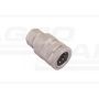 Hydraulic quick connector, socket with pressure eliminator, EURO internal thread
