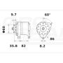 Alternator 14V 65A MG429