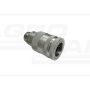 Hydraulic quick connector, socket M22x1.5, external thread EURO PUSH-PULL