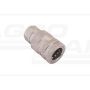 Hydraulic quick connector, socket with internal thread pressure eliminator