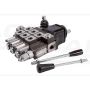 3-section hydraulic distributor, max flow 40L, 2 sections, 1 lever + 1 section, 1 lever