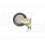 Roue pivotante en métal caoutchouté avec frein et petite base 125x22 KMG KMG-125/6 PRODUIT POLONAIS