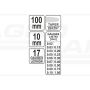 Štrbinový merací nástroj 17 listov YATO 100 mm 0,02-1 mm