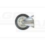 Fixed rubberized metal wheel 180x44 KMG