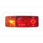 Left rear combination lamp, hybrid, 12V–24V, with license plate light and 200 cm cable WAŚ