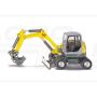 Kolové rypadlo Wacker Neuson EW65 Siku S3560