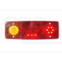 Left rear LED combination lamp, 12V–24V, with license plate light and 200 cm cable  WAŚ