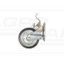 Rubberized metal swivel wheel with brake 160 KMG