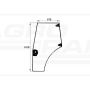 Vitre de porte gauche JX 55 60 65 70 75 80 85 90 95 54/4020-57
