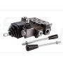 3-section hydraulic distributor, max flow 40L, 2 sections, 1 lever + 1 section, 1 lever